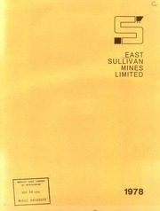 East Sullivan Mines Limited 1978 cover