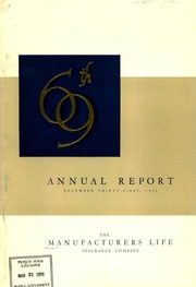 Manufacturers Life Insurance Co. 1955 cover