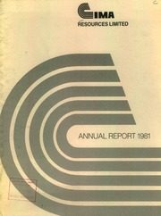 Cima Resources Limited 1981 cover