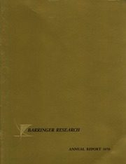 Barringer Research Inc 1970 cover
