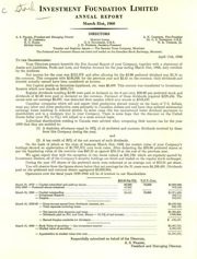 Investment Foundation Limited 1960 cover