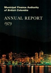 Municipal Finance Authority of British Columbia 1979 cover