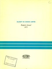 Du Pont Company of Canada Limited 1973 cover