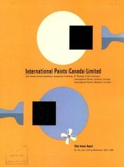 International Paints (Canada) Limited 1960 cover
