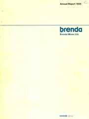 Brenda Mines Ltd 1985 cover