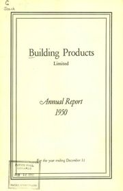 Building Products Limited 1950 cover