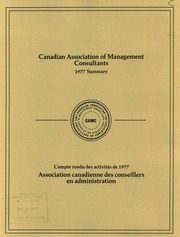 Canadian Association of Management Consultants 1977 cover