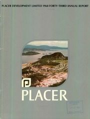 Placer Development, Limited 1968 cover