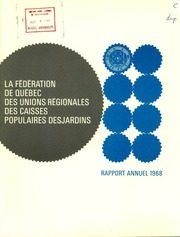 Fédération des caisses populaires Desjardins de Montréal et de l'Ouest-du-Québec 1968 cover