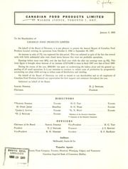 Canadian Food Products Limited 1967 cover