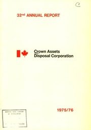 Crown Assets Disposal Corporation 1976 cover