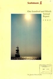 Bank of Nova Scotia Halifax 1982 cover
