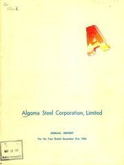 Algoma Steel Inc 1956 cover
