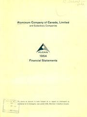 Aluminum Company of Canada, Limited 1964 cover