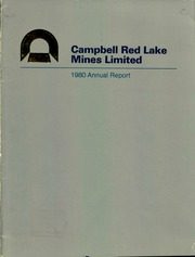 Campbell Red Lake Mines Limited 1980 cover
