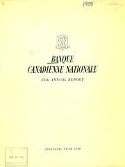 Banque Canadienne Nationale 1958 cover
