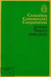 Canadian Commercial Corporation 1970 cover