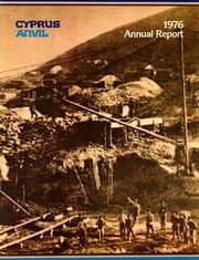 Cyprus Anvil Mining Corporation 1976 cover