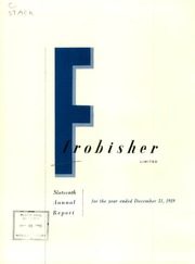 Frobisher Limited 1959 cover