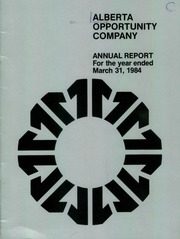 Alberta Opportunity Company 1984 cover