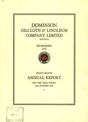 Dominion Oilcloth and Linoleum Company Limited 1954 cover