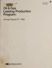 Continental Oil 1985 cover