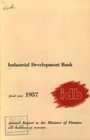 Industrial Development Bank 1957 cover