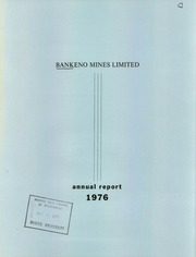 Bankeno Mines Limited 1976 cover