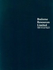 Bralorne Resources Limited 1988 cover