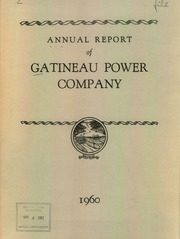 Gatineau Power Company 1960 cover