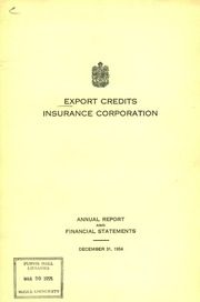 Export Credits Insurance Corporation 1954 cover