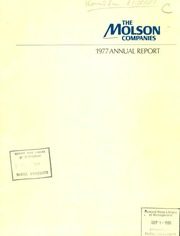 Molson Companies 1977 cover