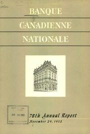 Banque Canadienne Nationale 1952 cover