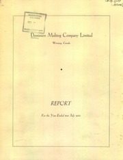 Dominion Malting Company Limited 1952 cover
