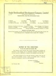 Anglo-Newfoundland Development Company, Limited 1962 cover