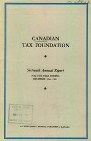 Canadian Tax Foundation 1961 cover