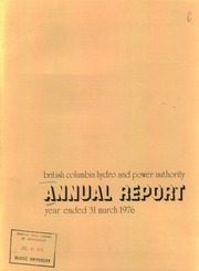 British Columbia Hydro & Power Authority 1976 cover