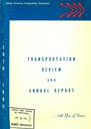Atlantic Provinces Transportation Commission 1980 cover