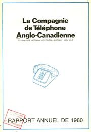 Anglo-Canadian Telephone Company 1980 cover