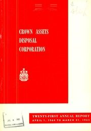 Crown Assets Disposal Corporation 1965 cover