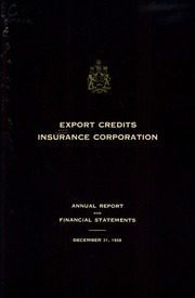 Export Credits Insurance Corporation 1958 cover