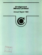 Craigmont Mines Limited 1983 cover