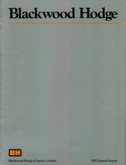 Blackwood Hodge (Canada) Limited 1983 cover