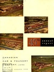 Canadian Car & Foundry Company, Limited 1954 cover