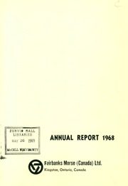 Fairbanks Morse (Canada) Ltd 1968 cover