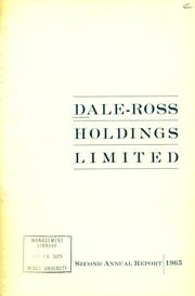 Dale-Ross Holdings Limited 1965 cover