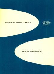 Du Pont Company of Canada Limited 1970 cover