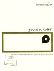 Fiducie de Quebec 1976 cover