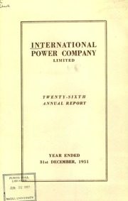International Power Company Limited 1951 cover