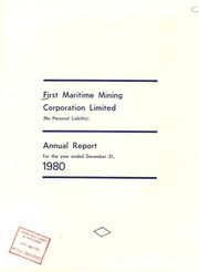 First Maritime Mining Corp. Ltd 1980 cover